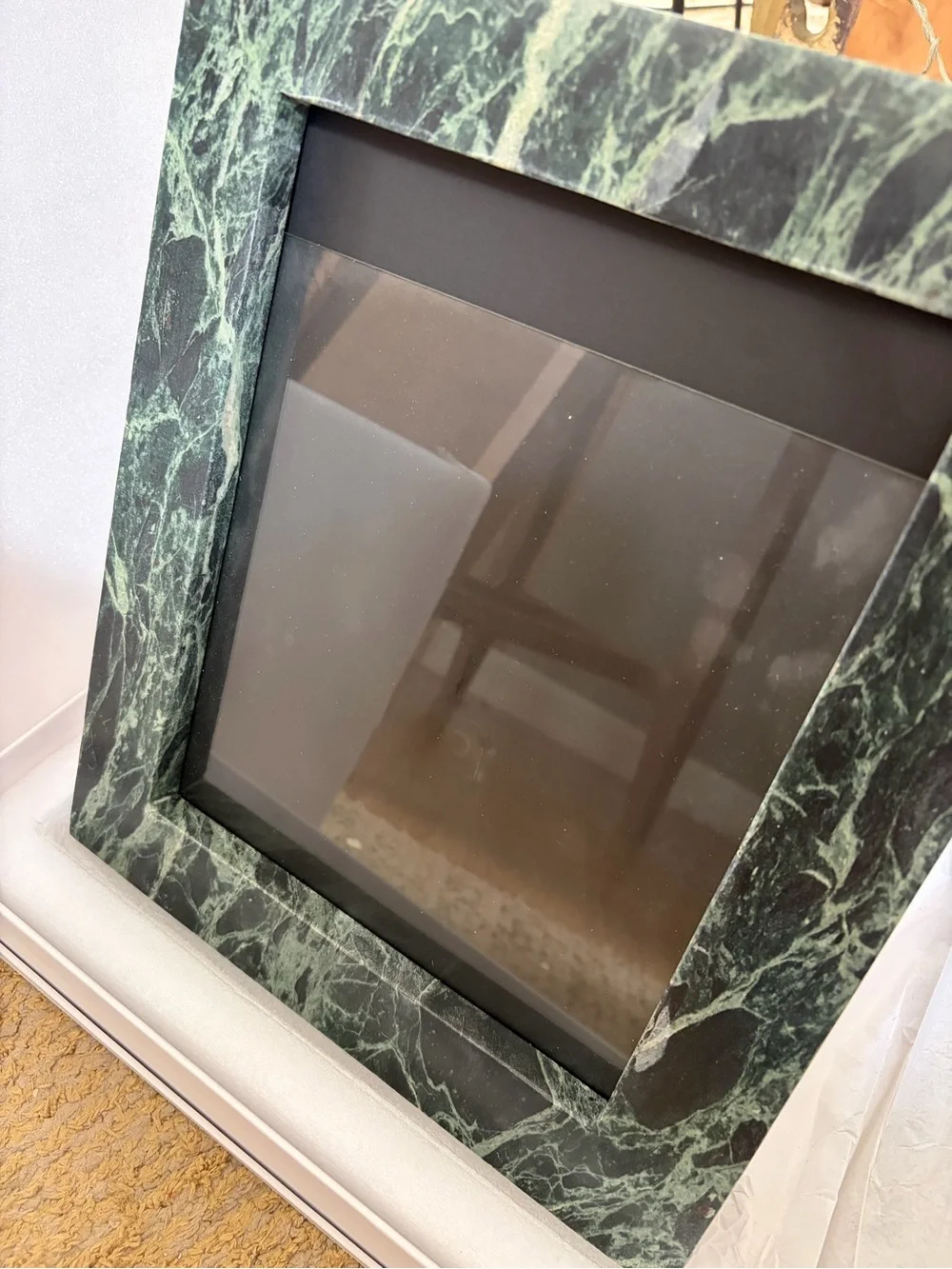 CB2 Ollara Green Marble Picture Frame 8''X10''